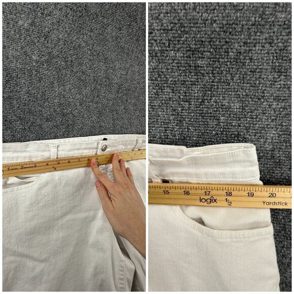 Eileen Fisher Women White Stretch Jeans Size 16W Organic Cotton Spandex Adult - Picture 15 of 16